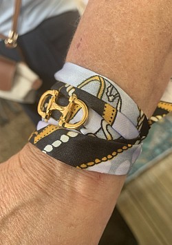 Bracelet manchette avec mors doré ou argent