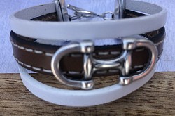 Bracelet cuir et plaque argent