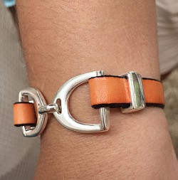 Bracelet cuir plaqué